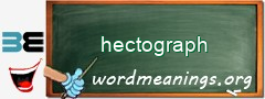 WordMeaning blackboard for hectograph